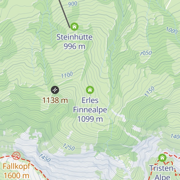 Map of Erles Finnealpe