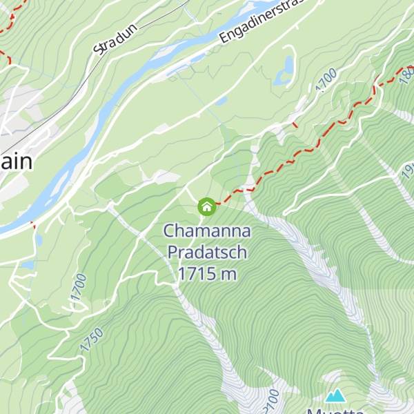 Map of Chamanna Pradatsch