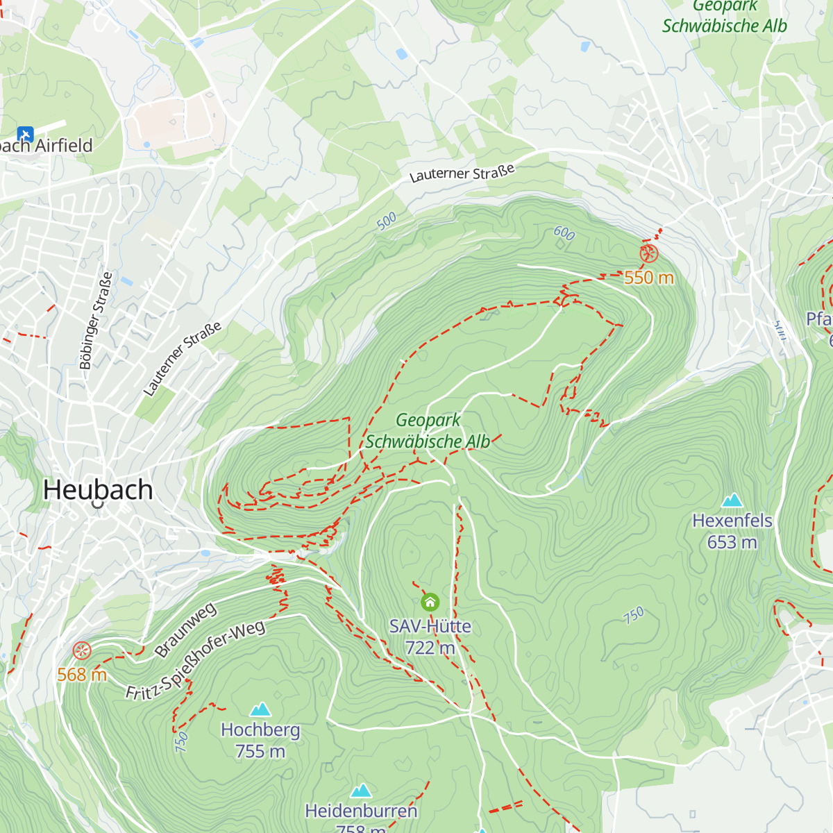 DAV Hütte map