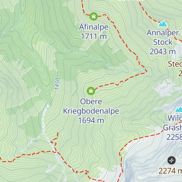 Map of Obere Kriegbodenalpe