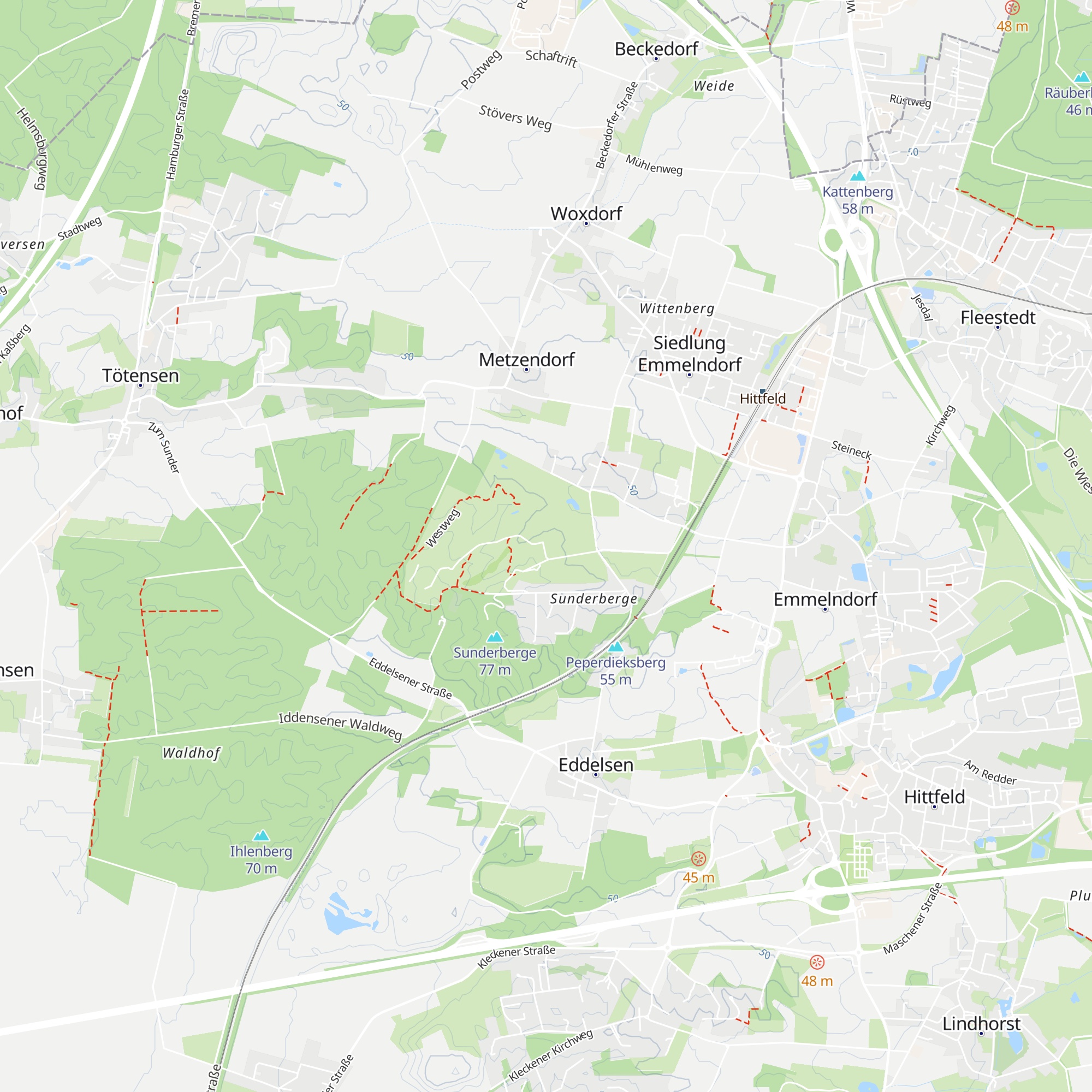Abschlaghütten map