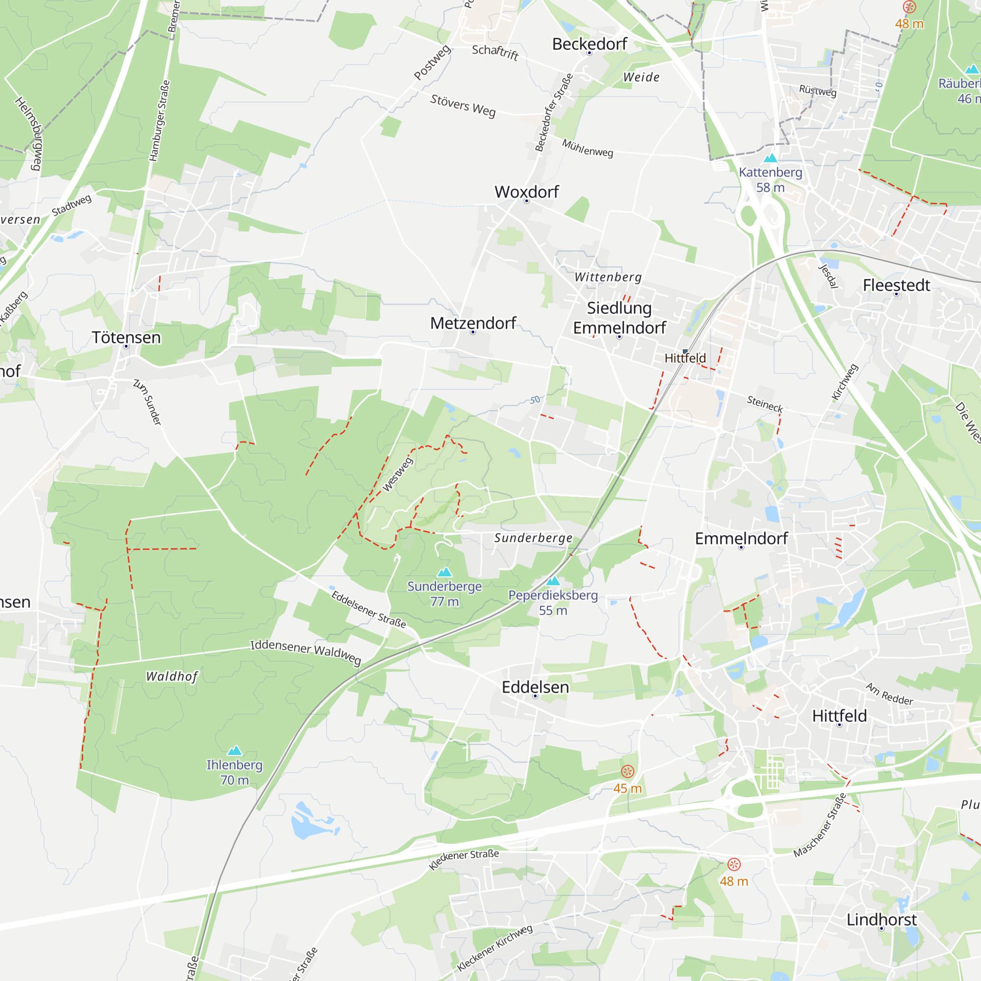 Abschlaghütten map