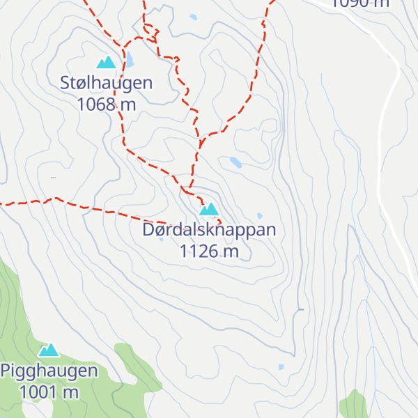 Map of Dørdalsknappan