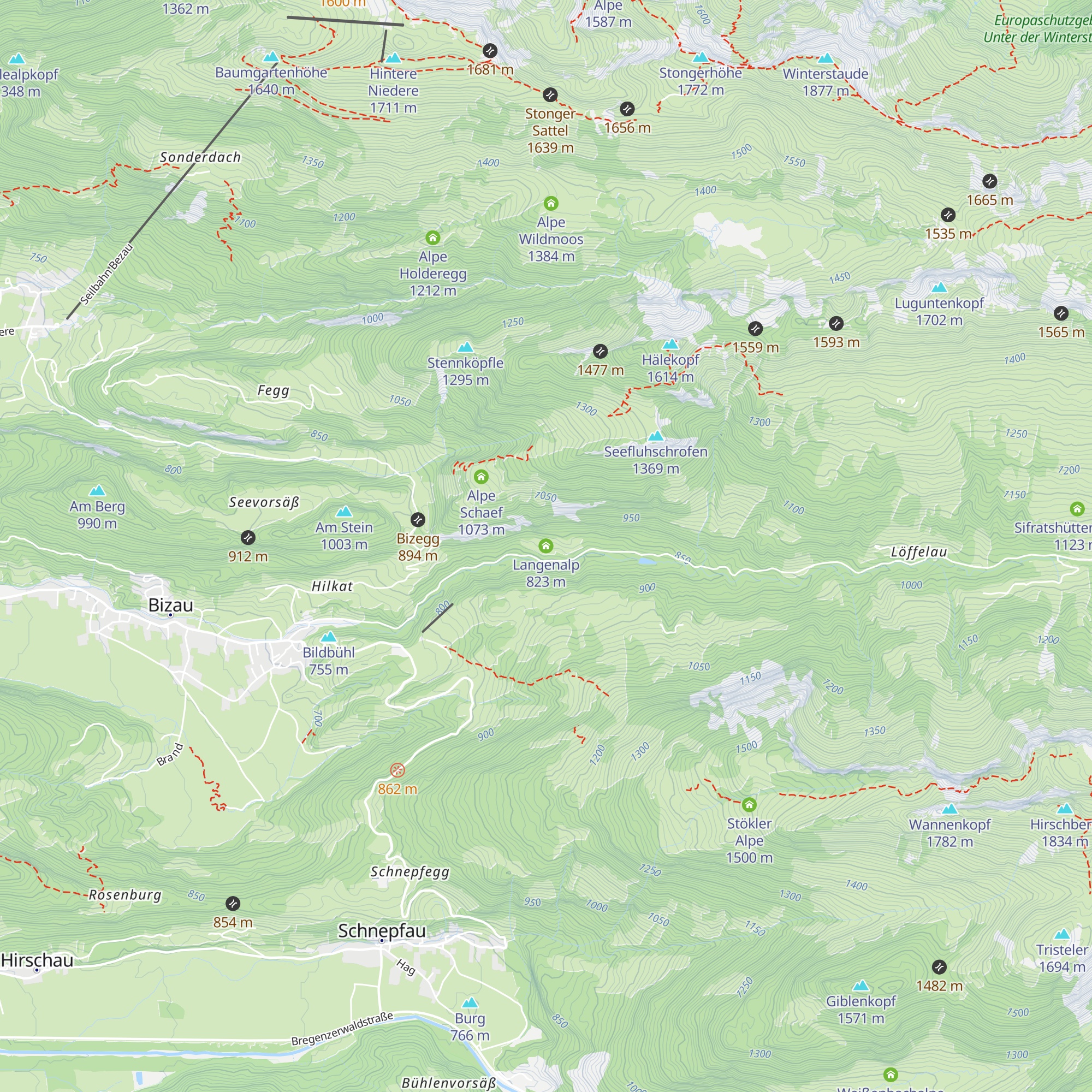 Langenalp map