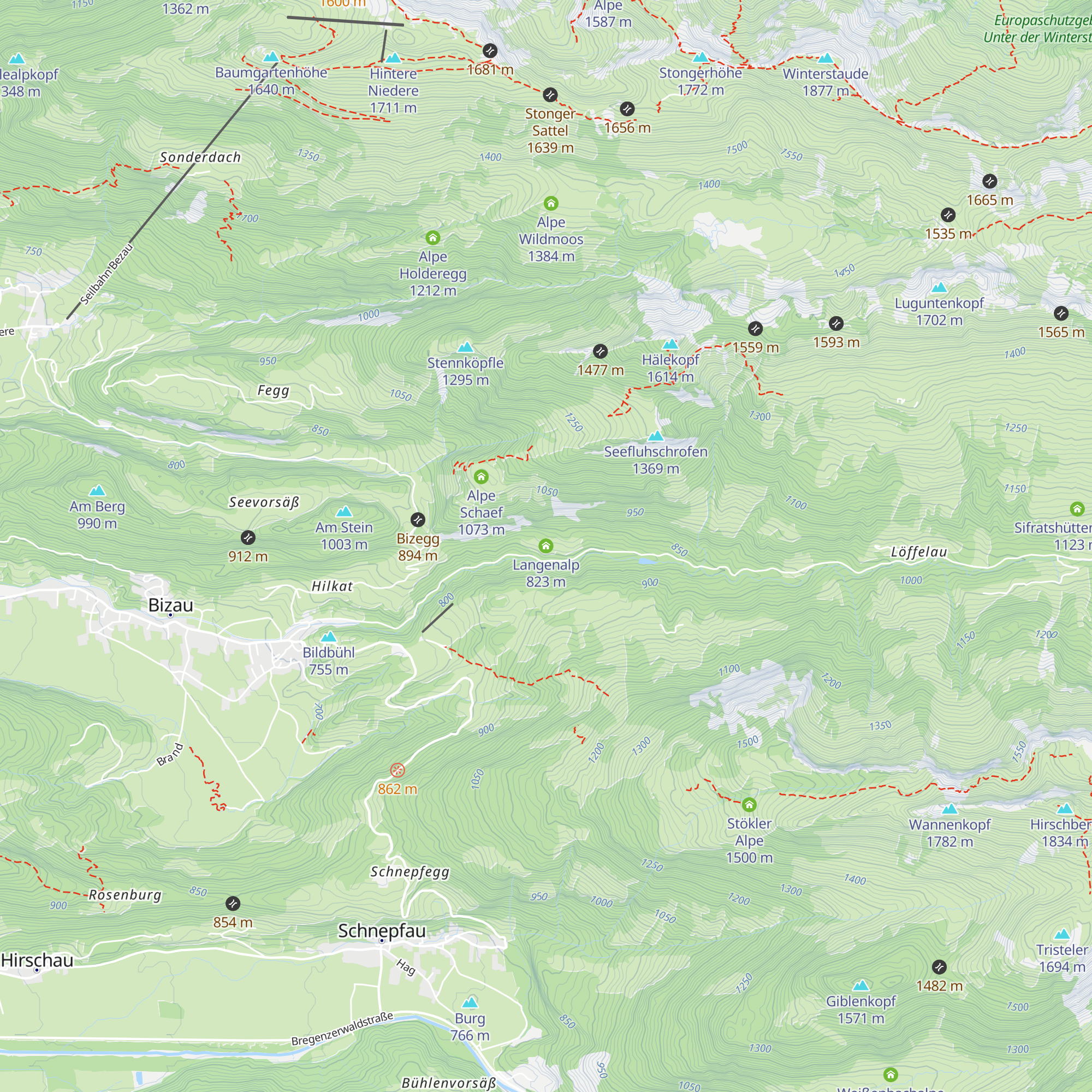 Langenalp map