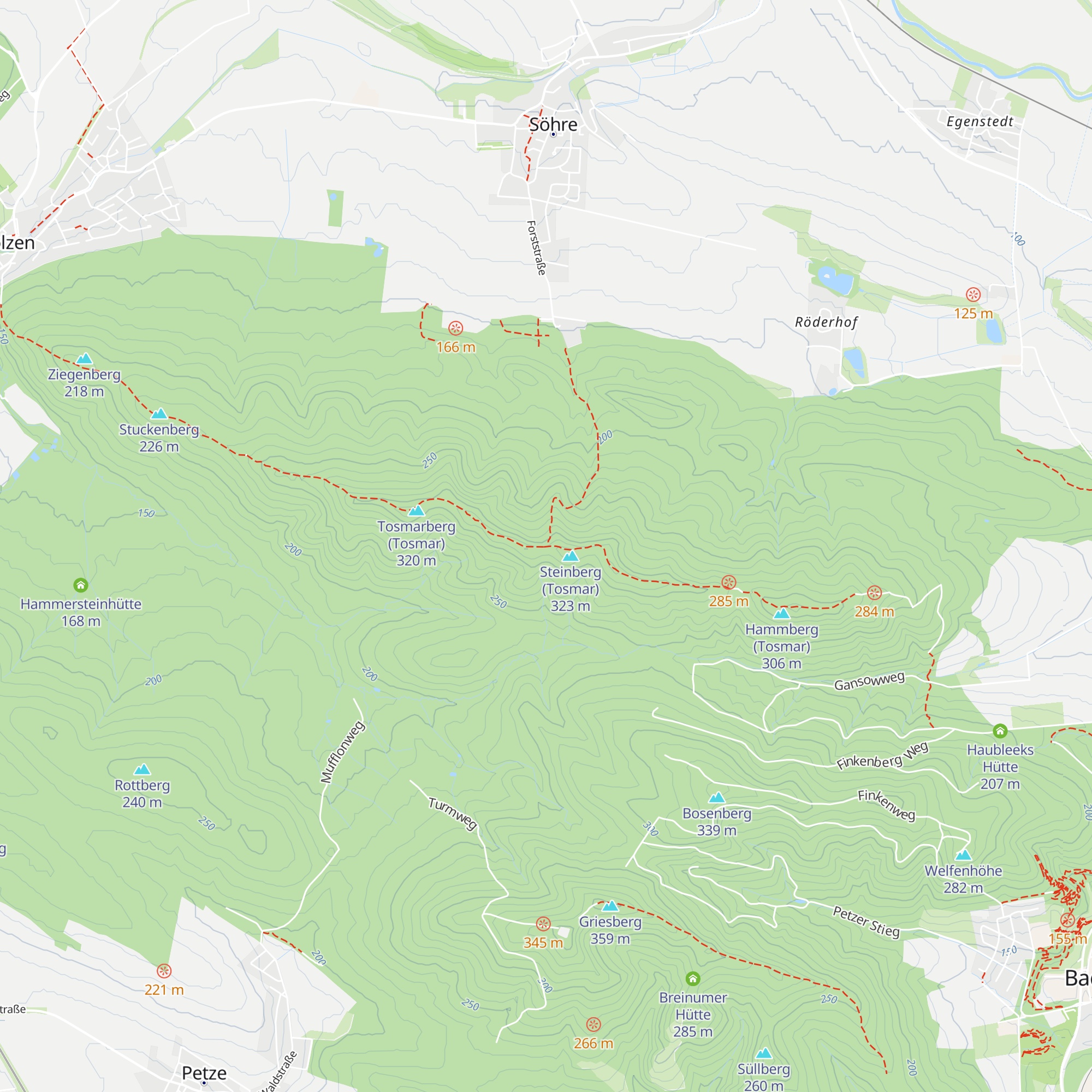 Tosmar-Hütte map