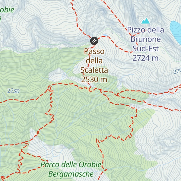Map of Rifugio Antonio Baroni al Brunone