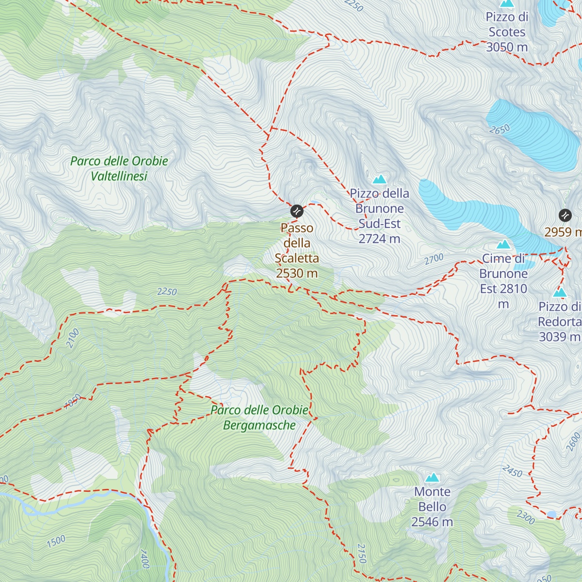 Rifugio Antonio Baroni al Brunone map