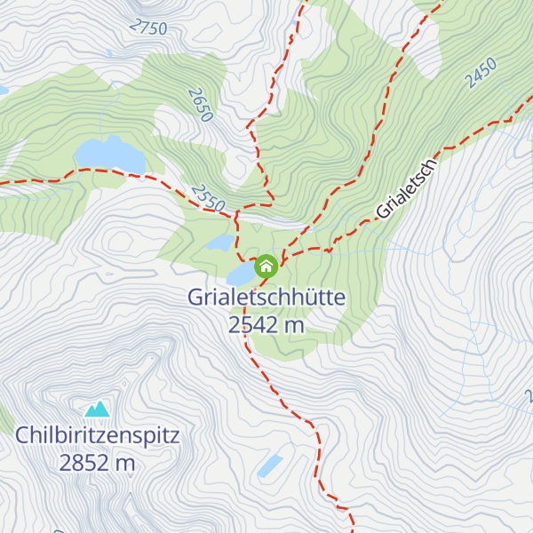 Map of Grialetschhütte