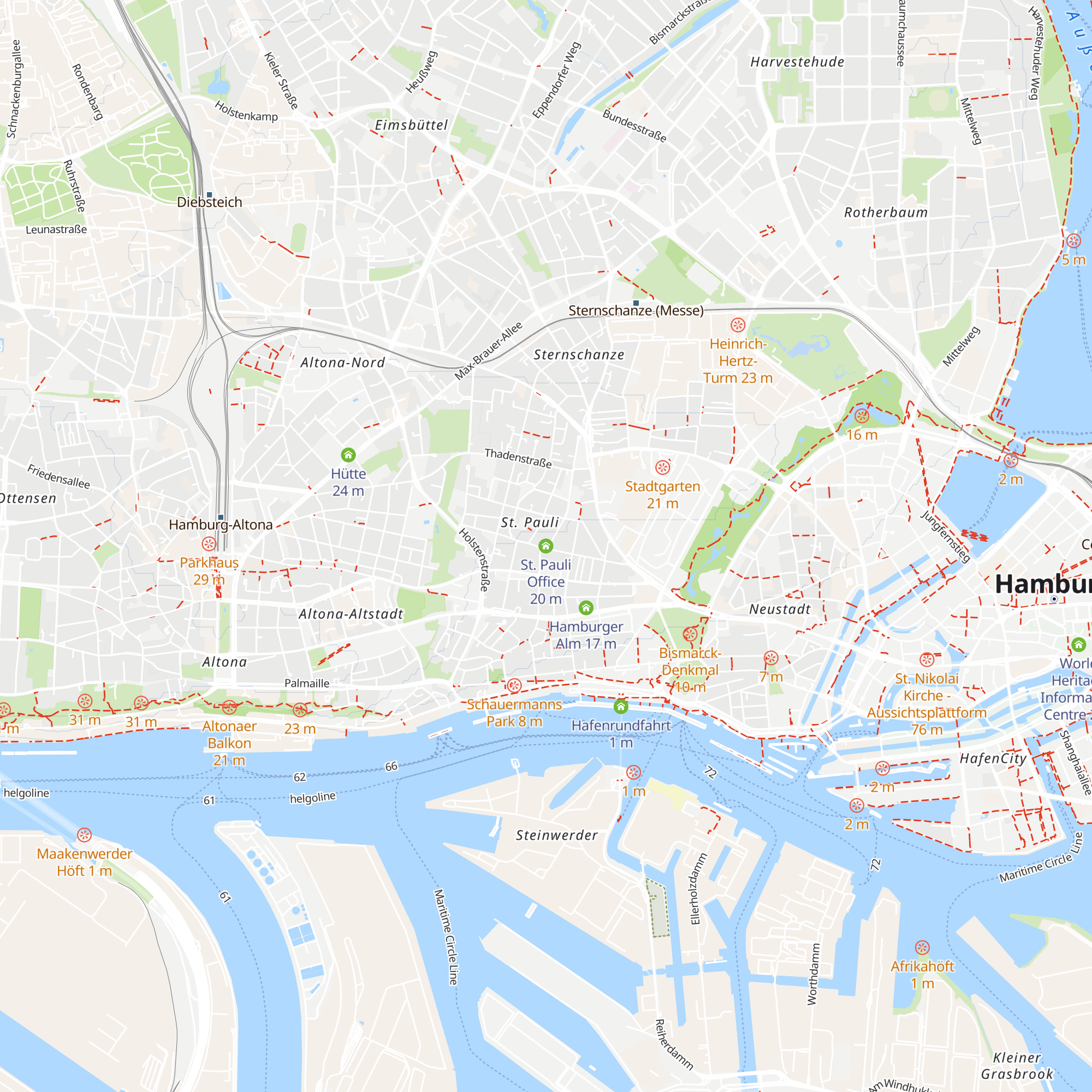 St. Pauli Office map