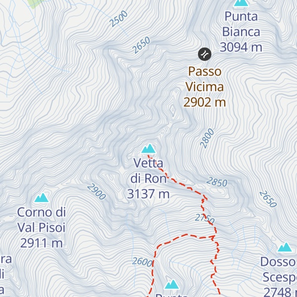 Map of Vetta di Ron