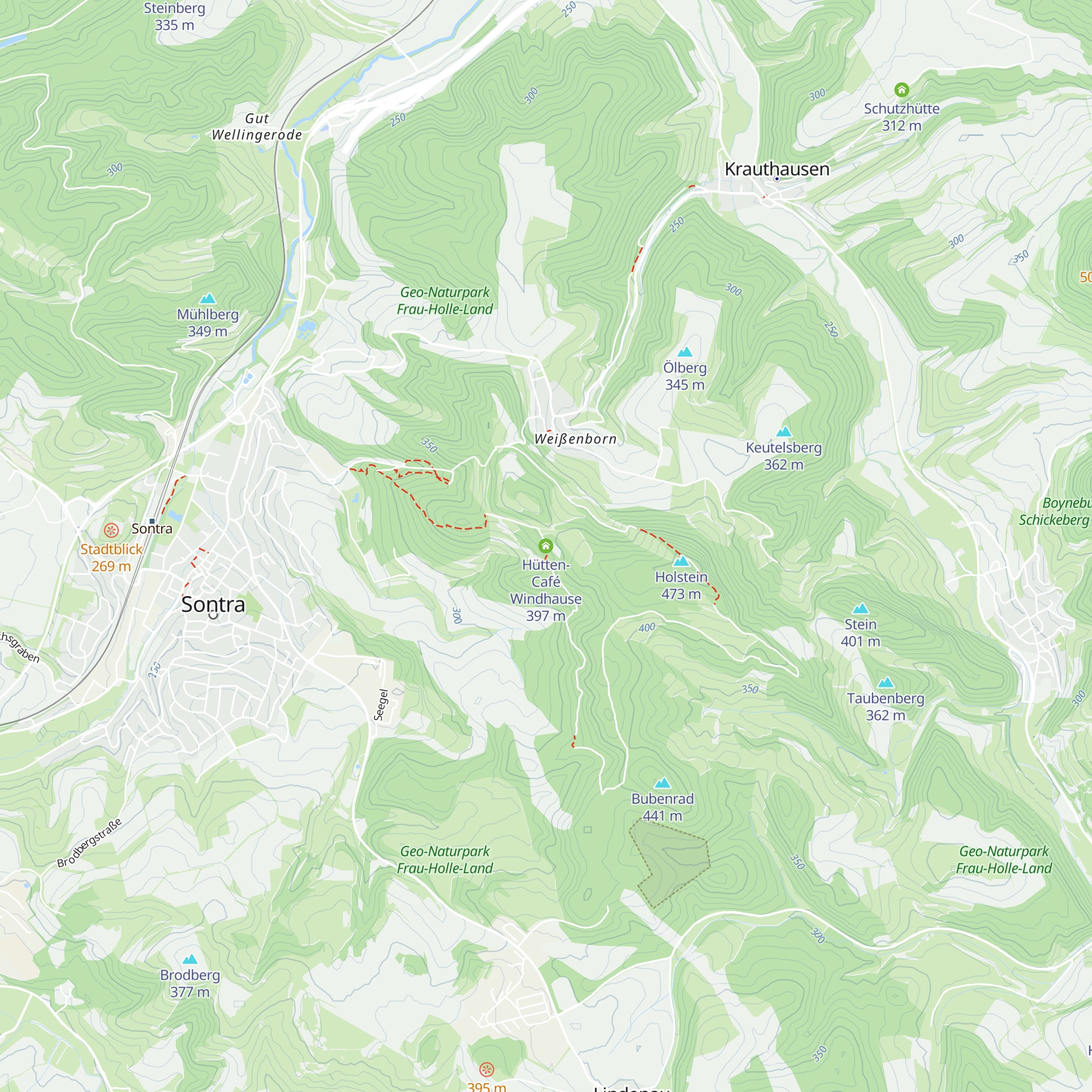 Hütten-Café Windhause map