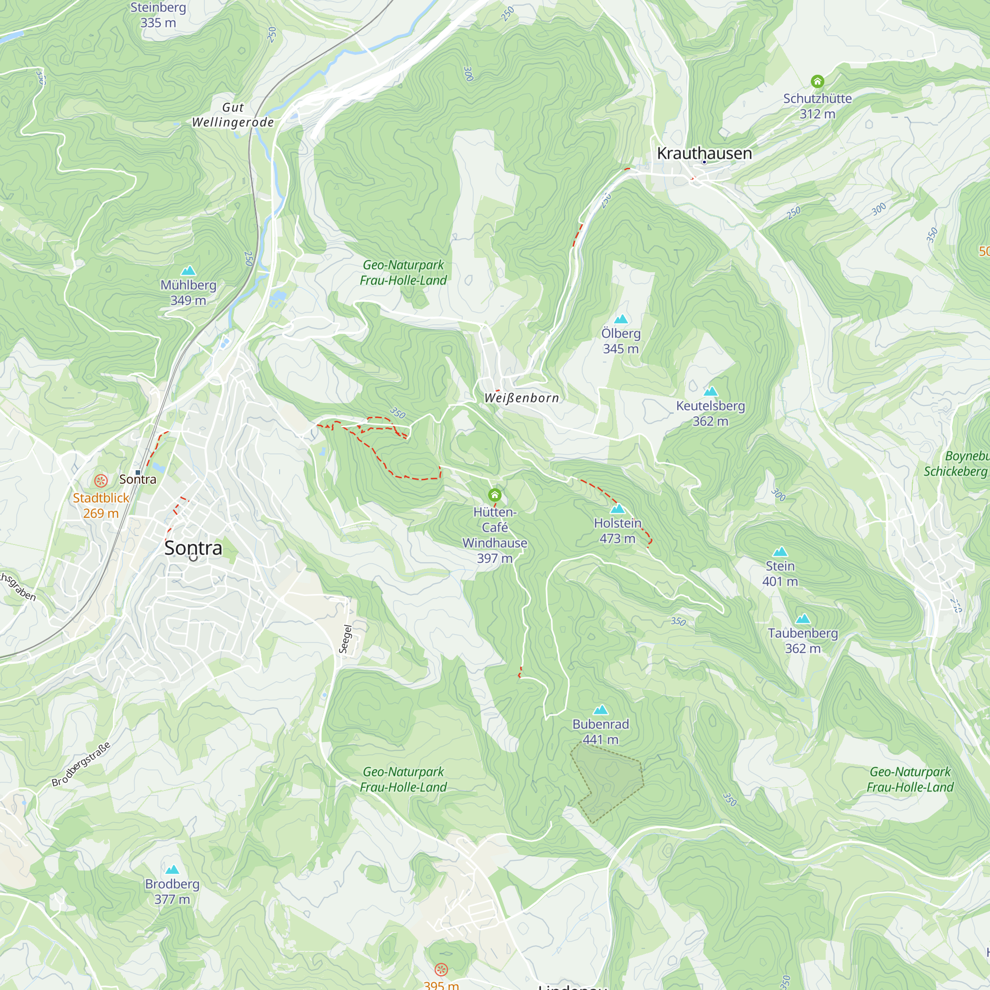 Hütten-Café Windhause map