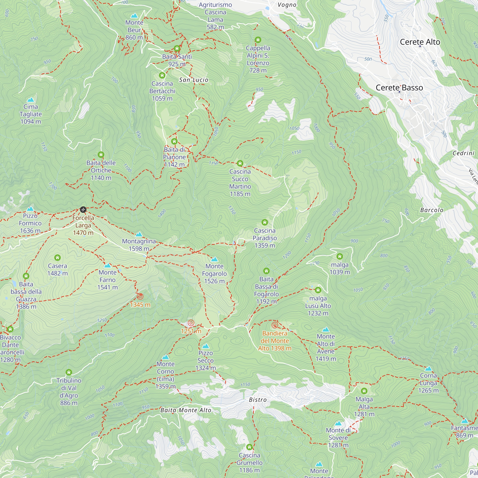 Alpe di Fogarolo map