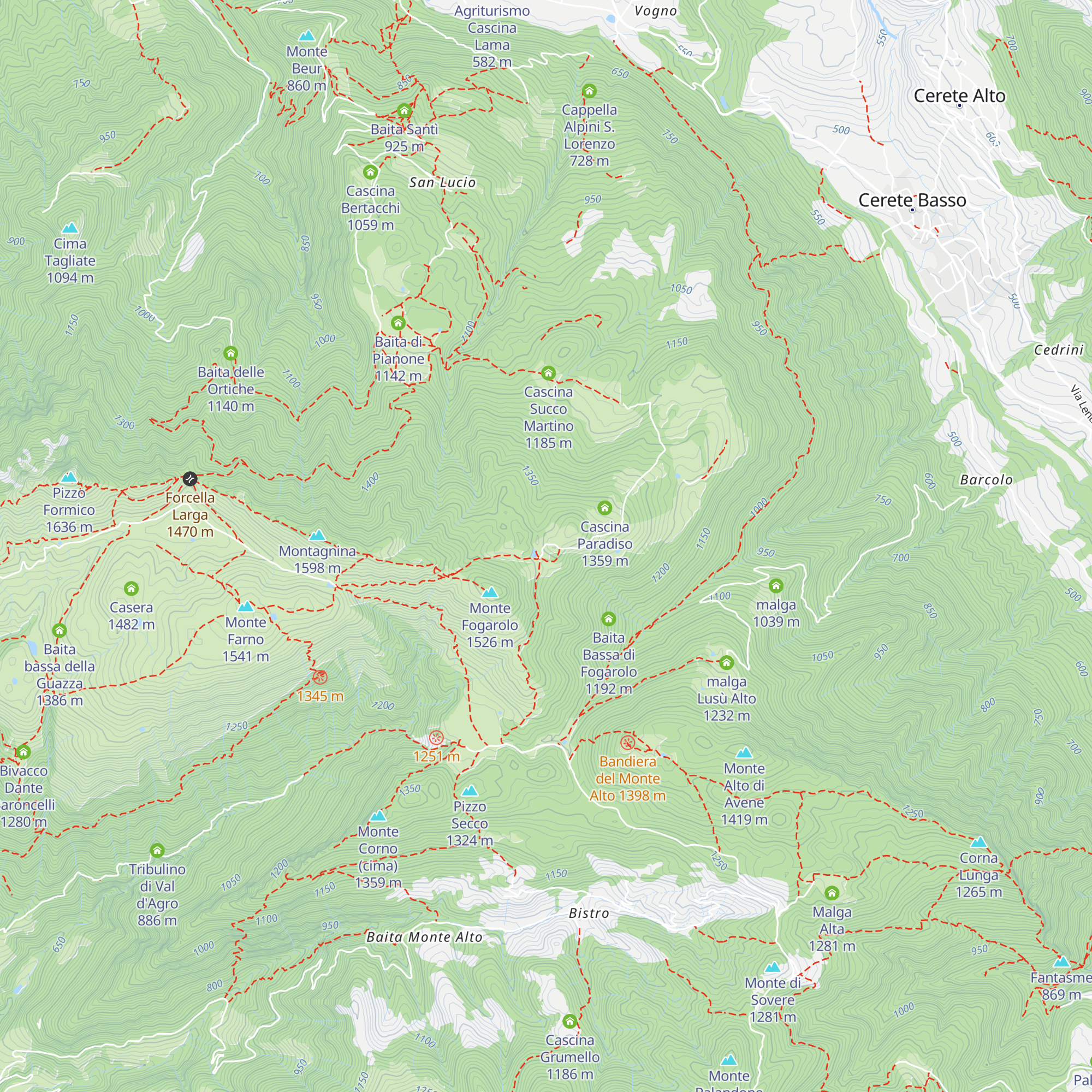 Alpe di Fogarolo map