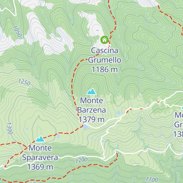Map of Monte Barzena