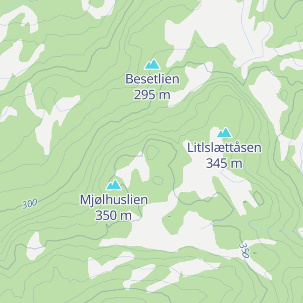 Map of Mjølhushøgda