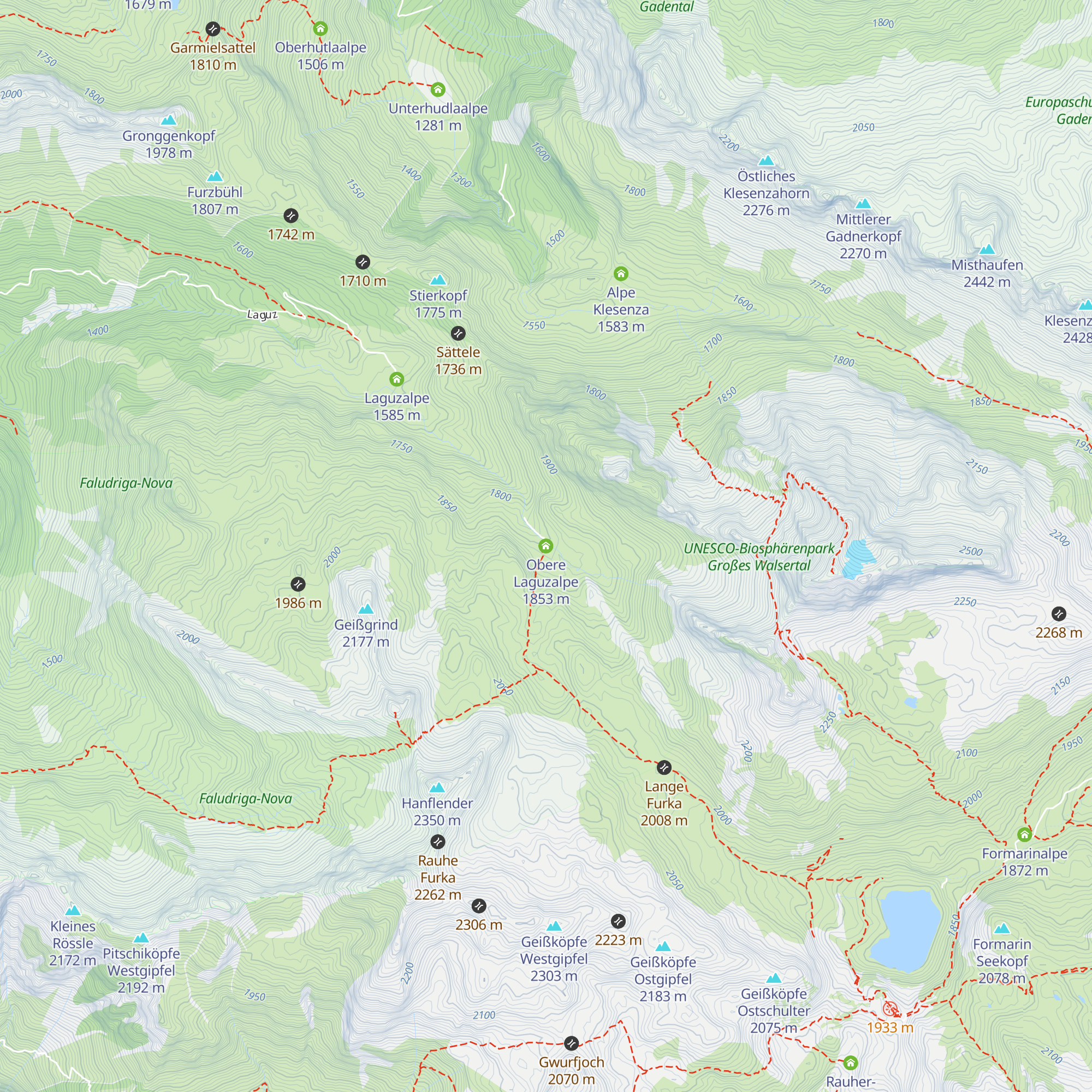 Obere Laguzalpe map