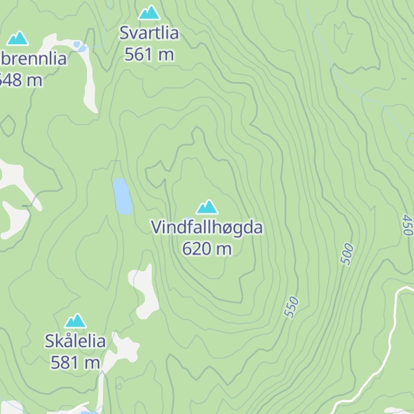 Map of Vindfallhøgda