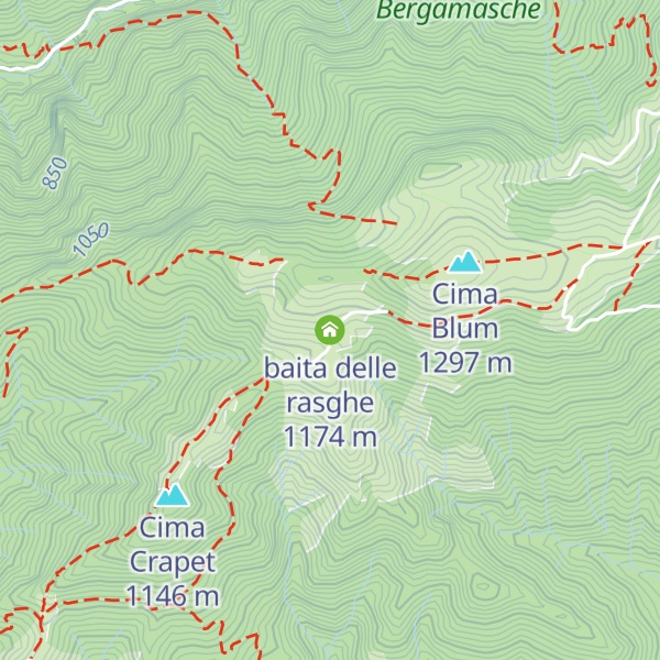 Map of baita delle rasghe