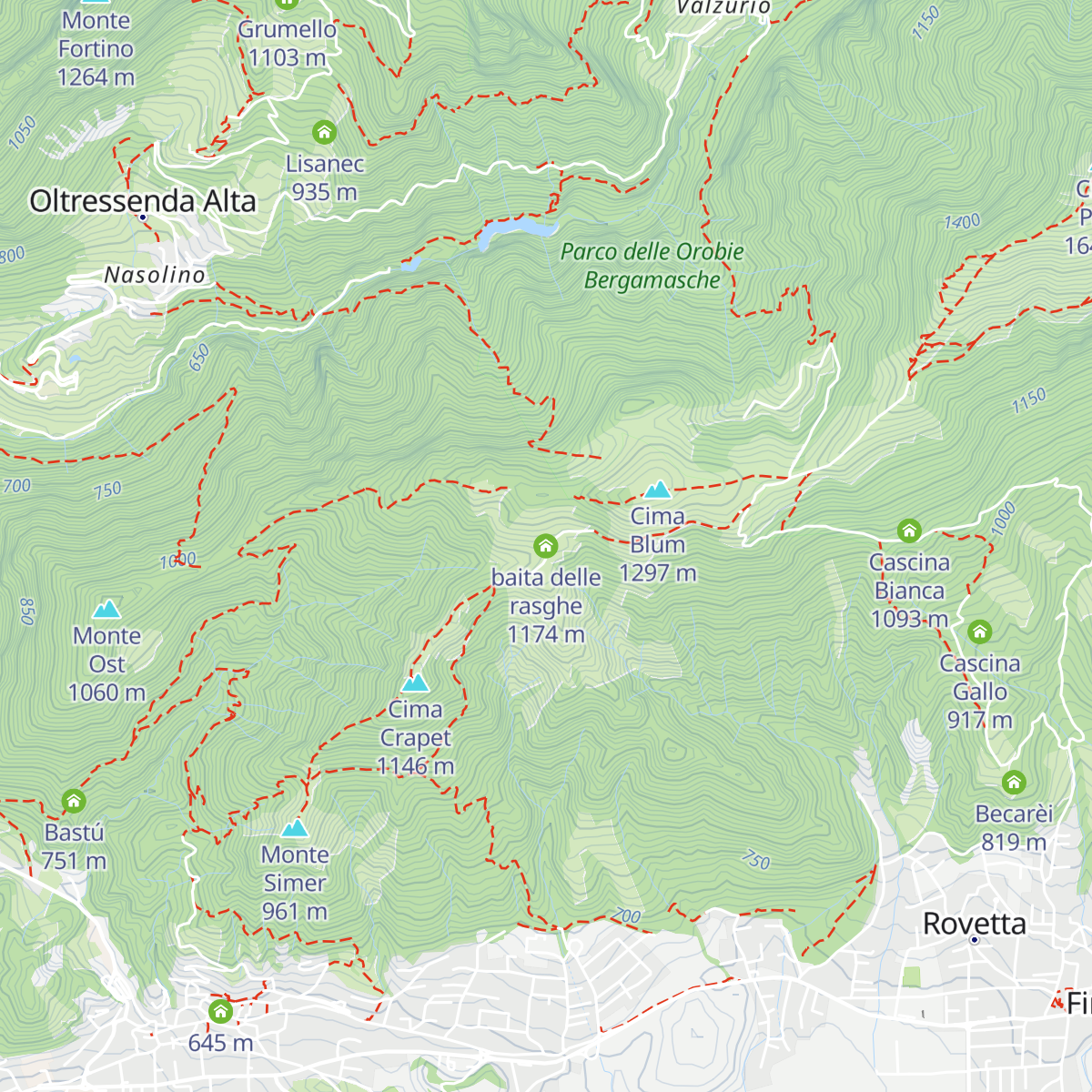 baita delle rasghe map