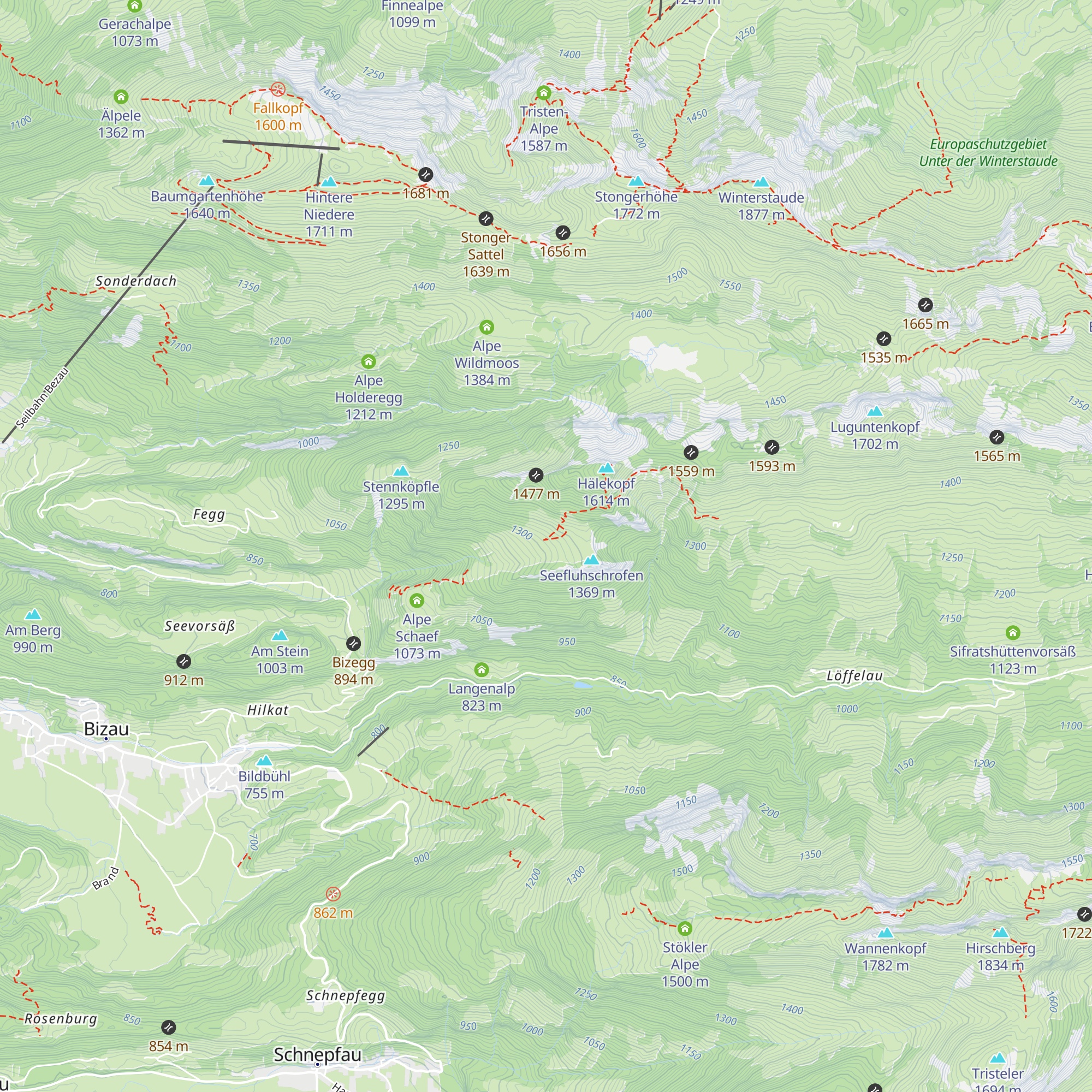 Alpe Seefluh map