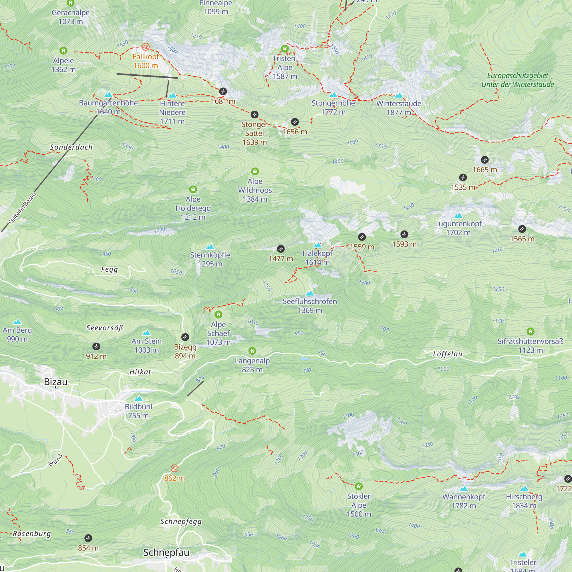 Alpe Seefluh map