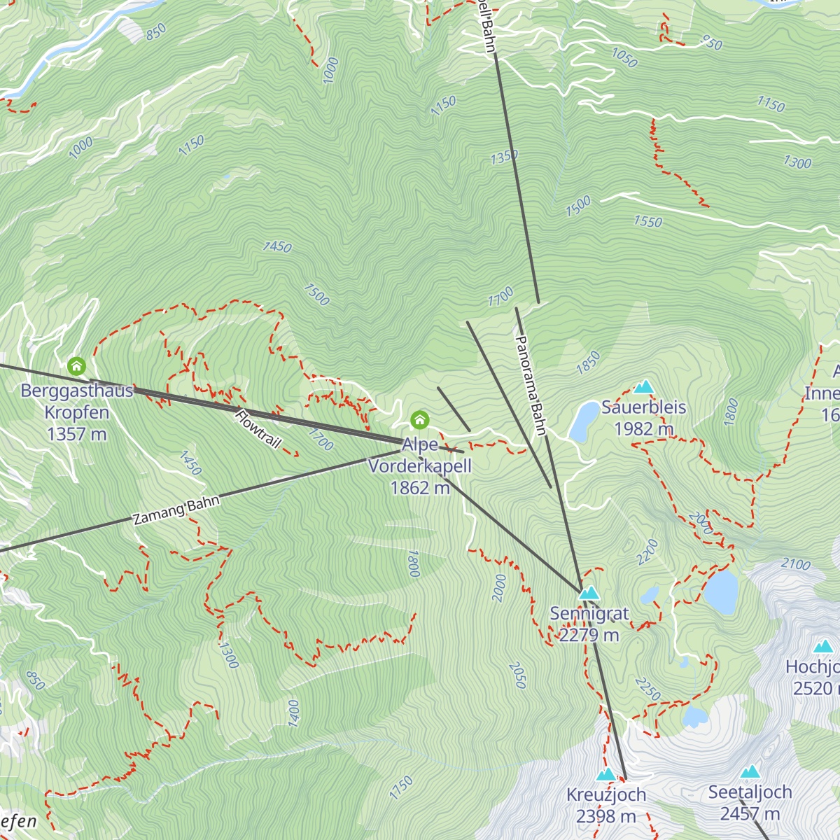 Alpe Vorderkapell map