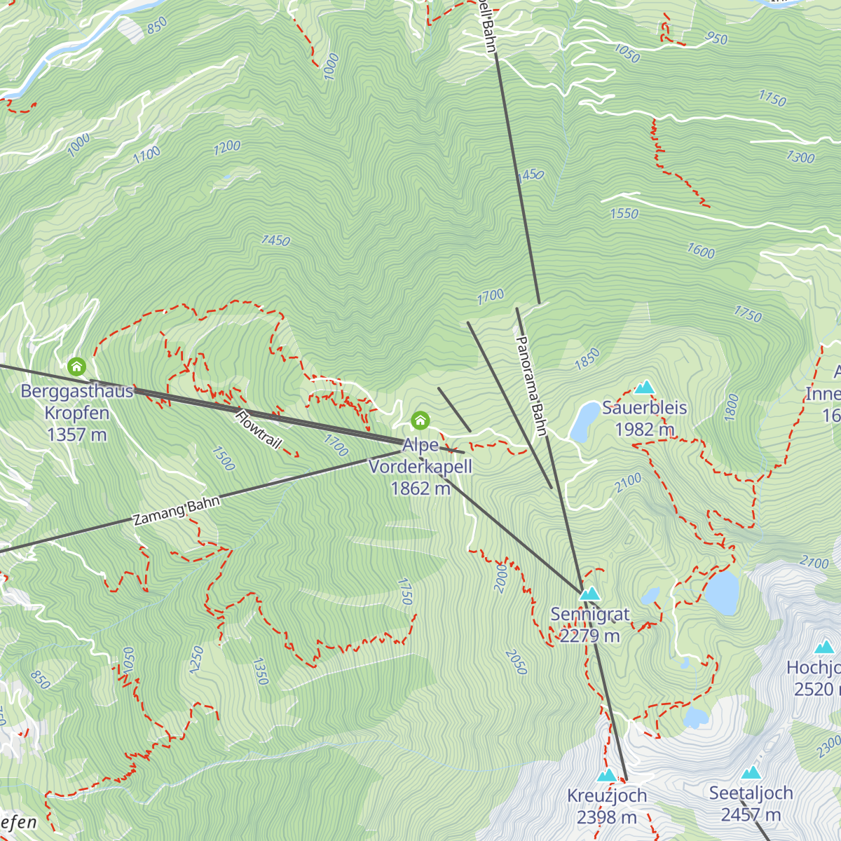 Alpe Vorderkapell map