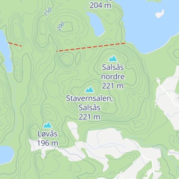 Map of Stavernsalen, Salsås
