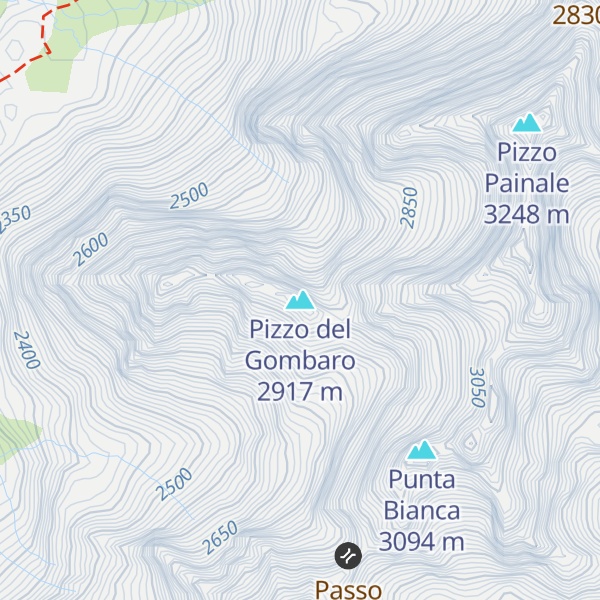 Map of Pizzo del Gombaro
