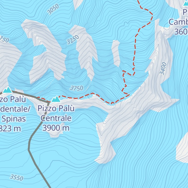 Map of Pizzo Palù Orientale