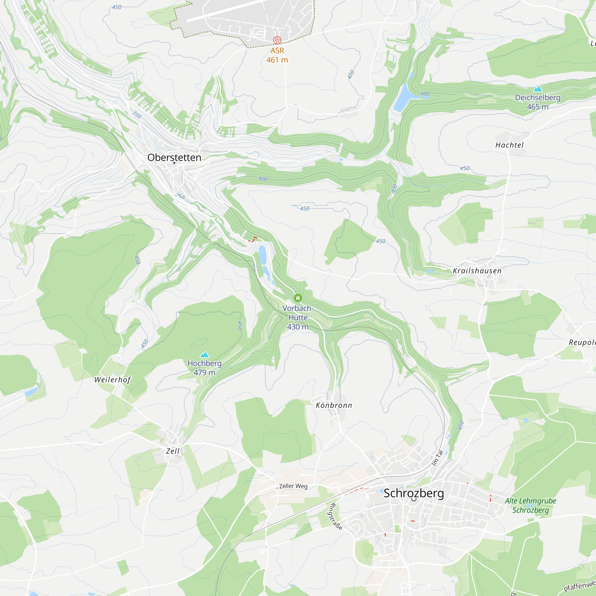 Vorbach-Hütte map