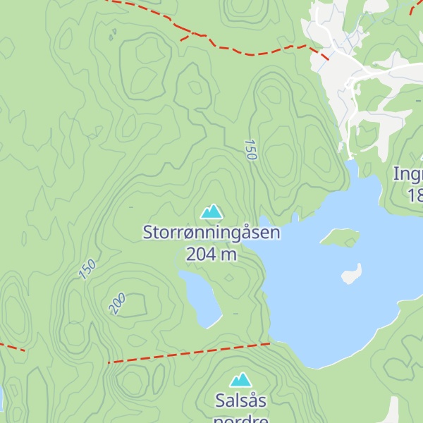 Map of Storrønningåsen
