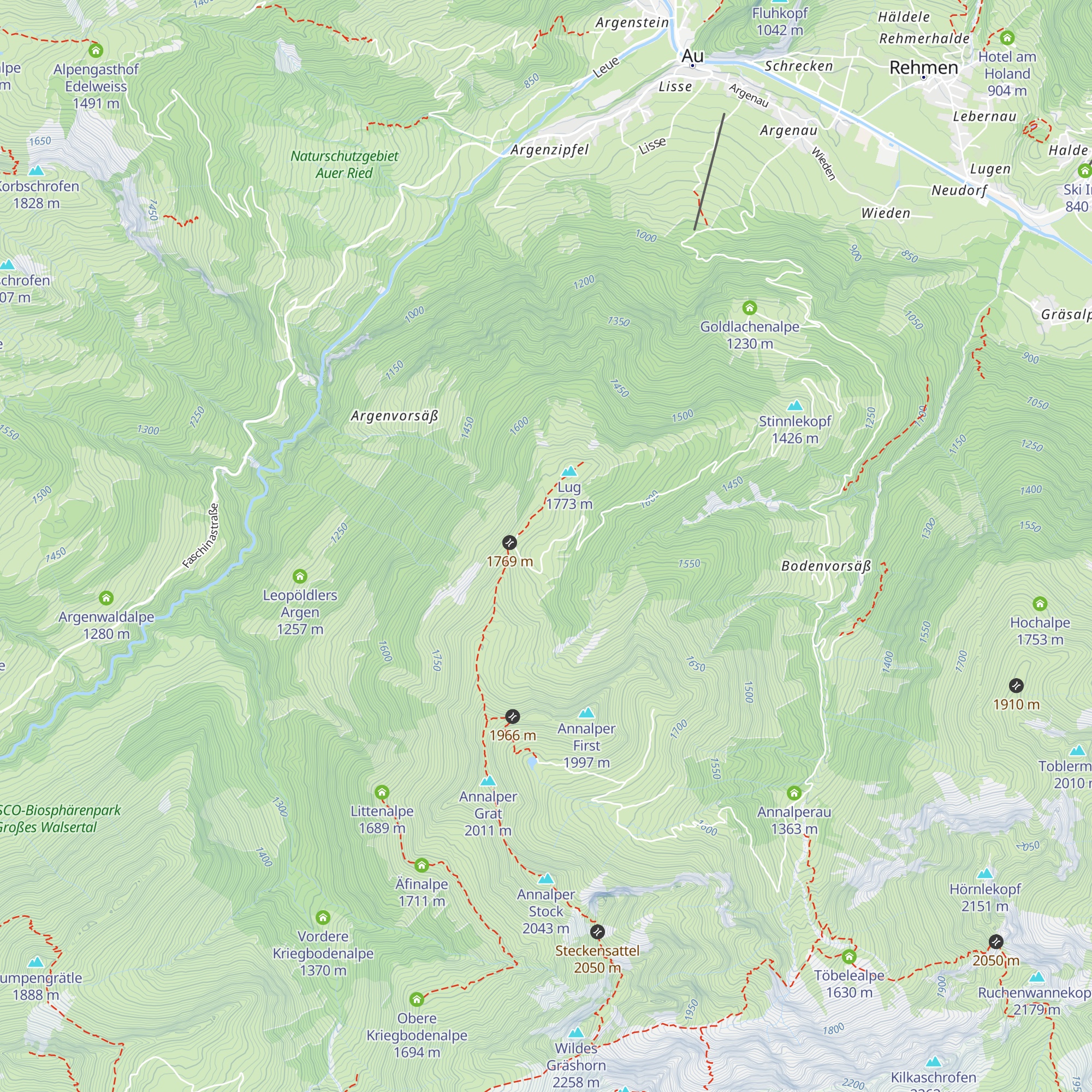 Säckelalpe map
