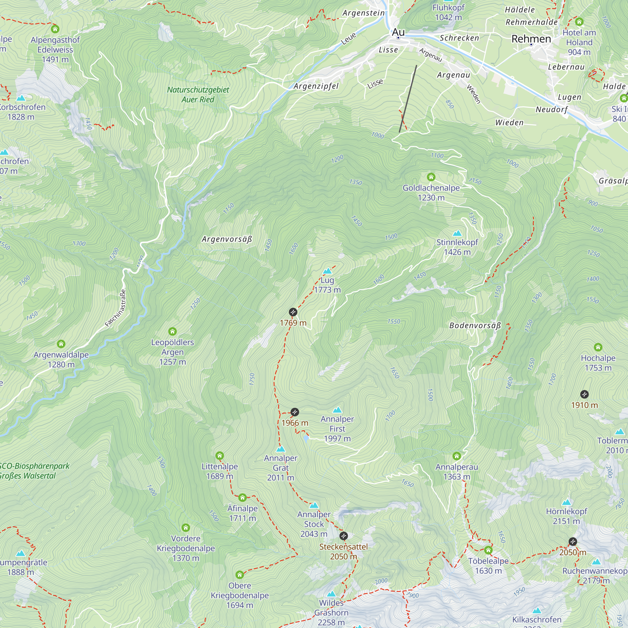 Säckelalpe map