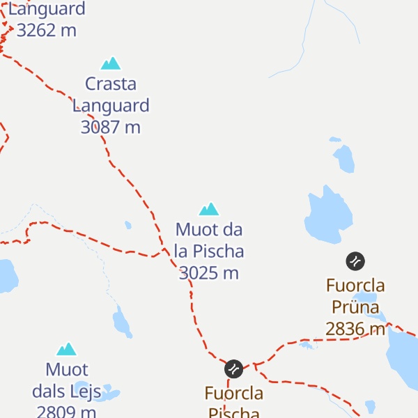 Map of Muot da la Pischa