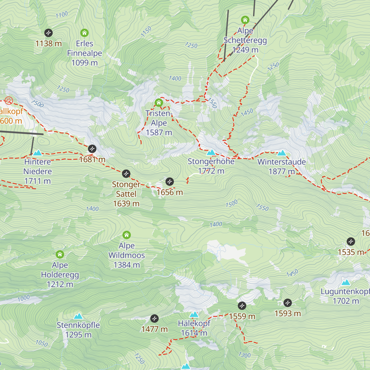 Alpe Stonger Höhe map