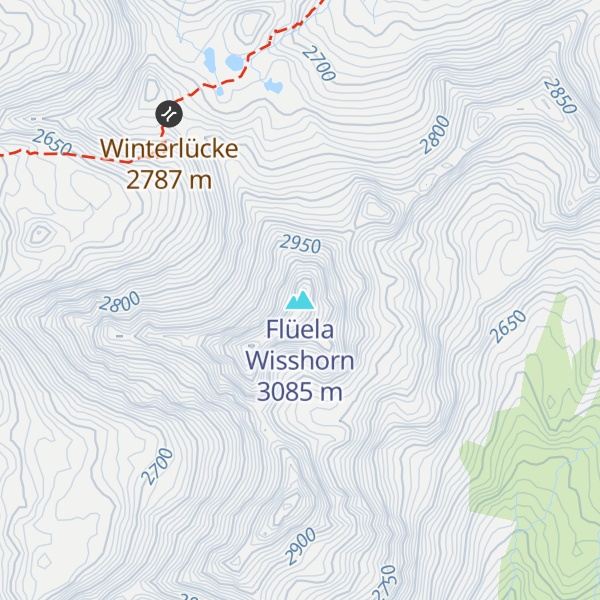 Map of Flüela Wisshorn