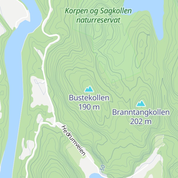 Map of Bustekollen