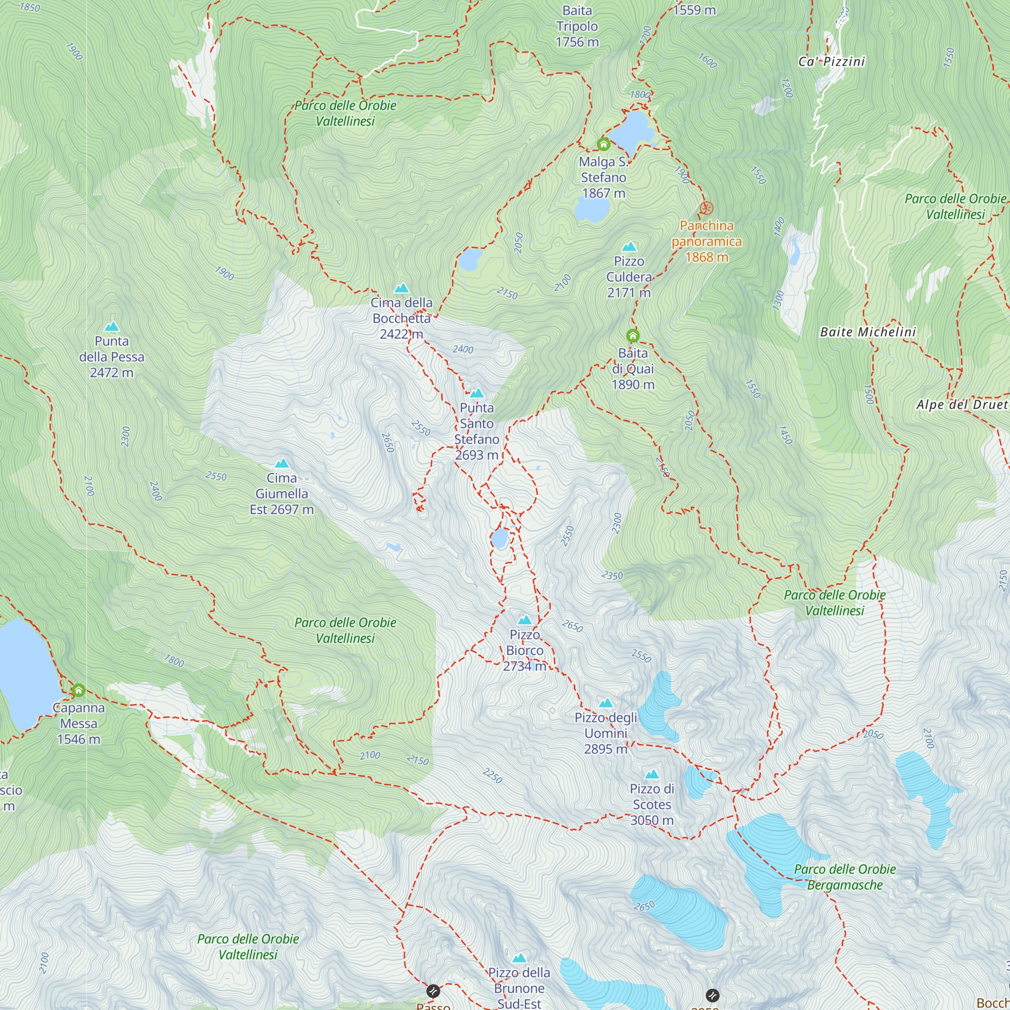 Bivacco invernale Rifugio Donati map
