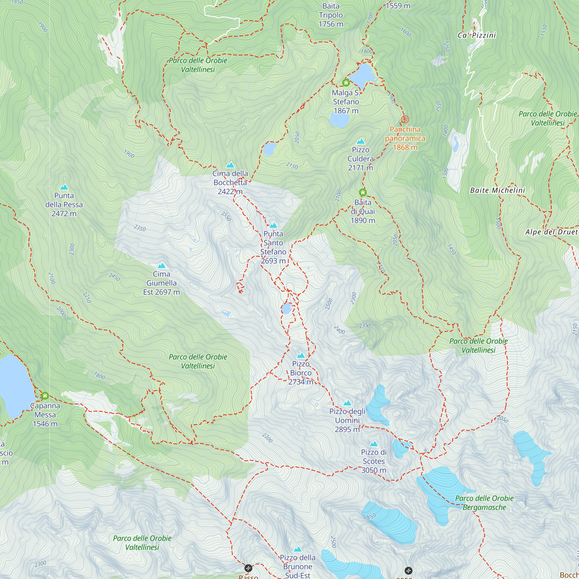 Bivacco invernale Rifugio Donati map