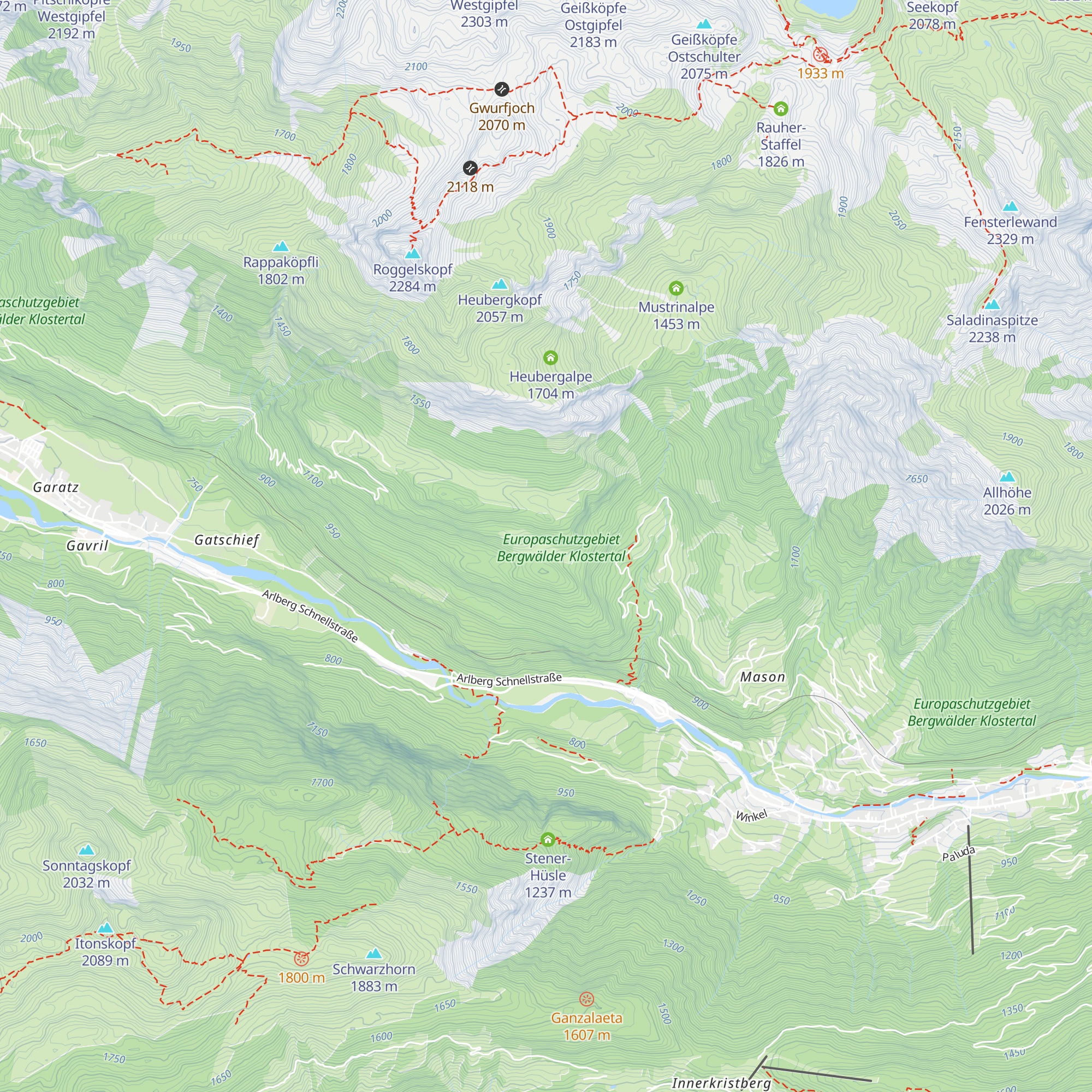 Tisner Maisäß map