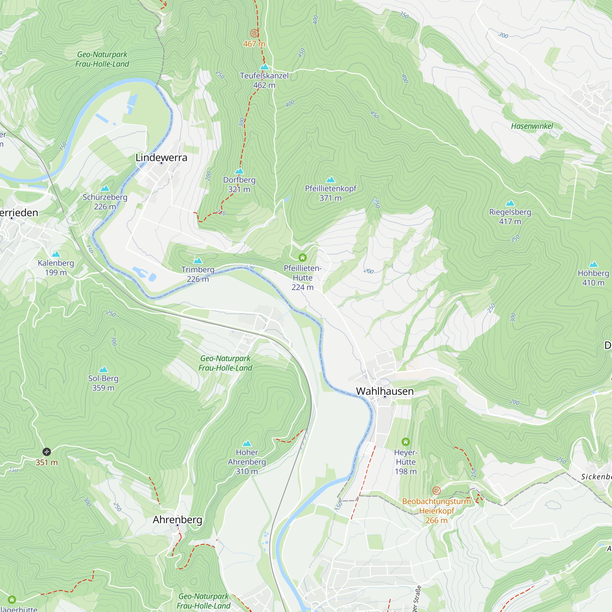 Werra-Hütte Wahlhausen map