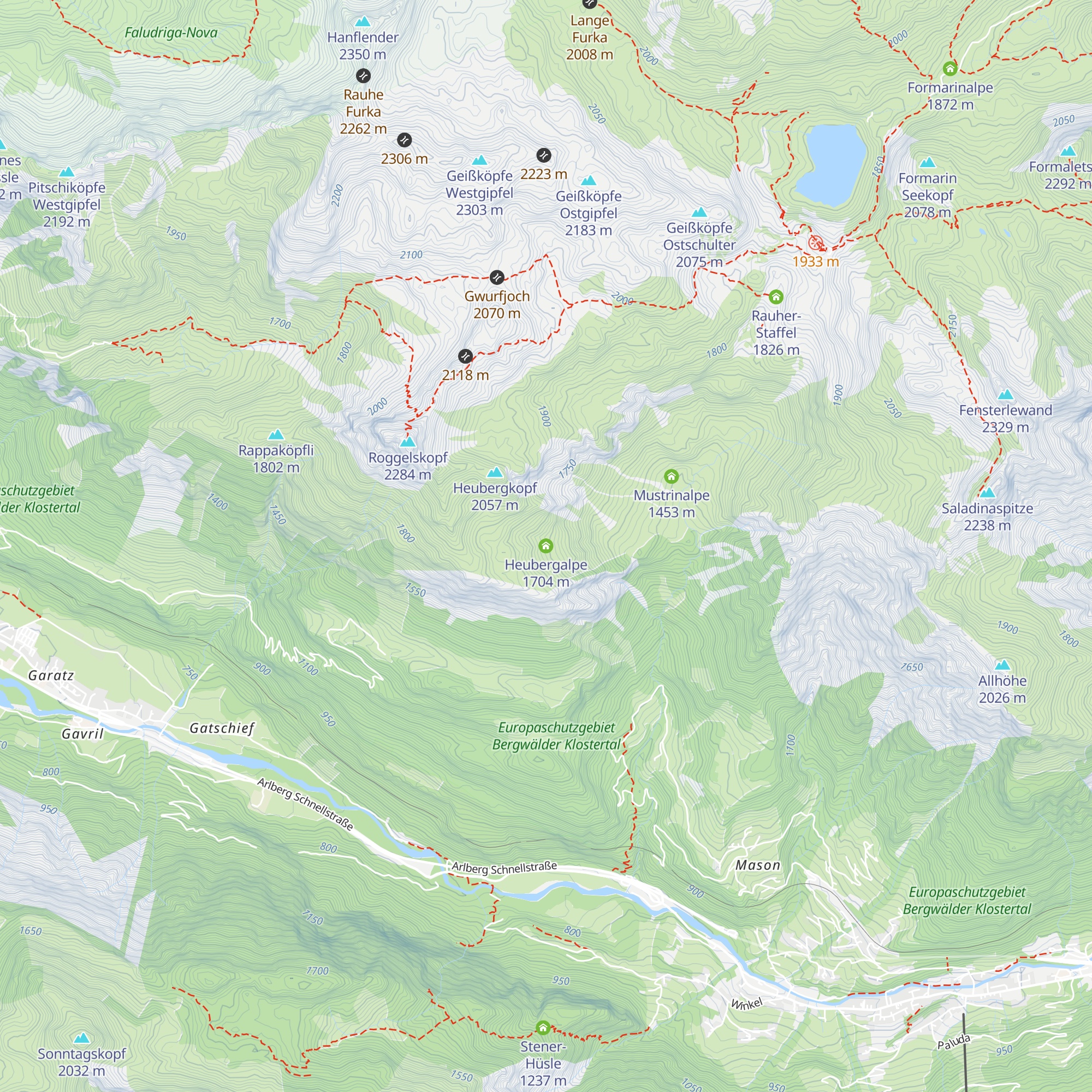 Heubergalpe map