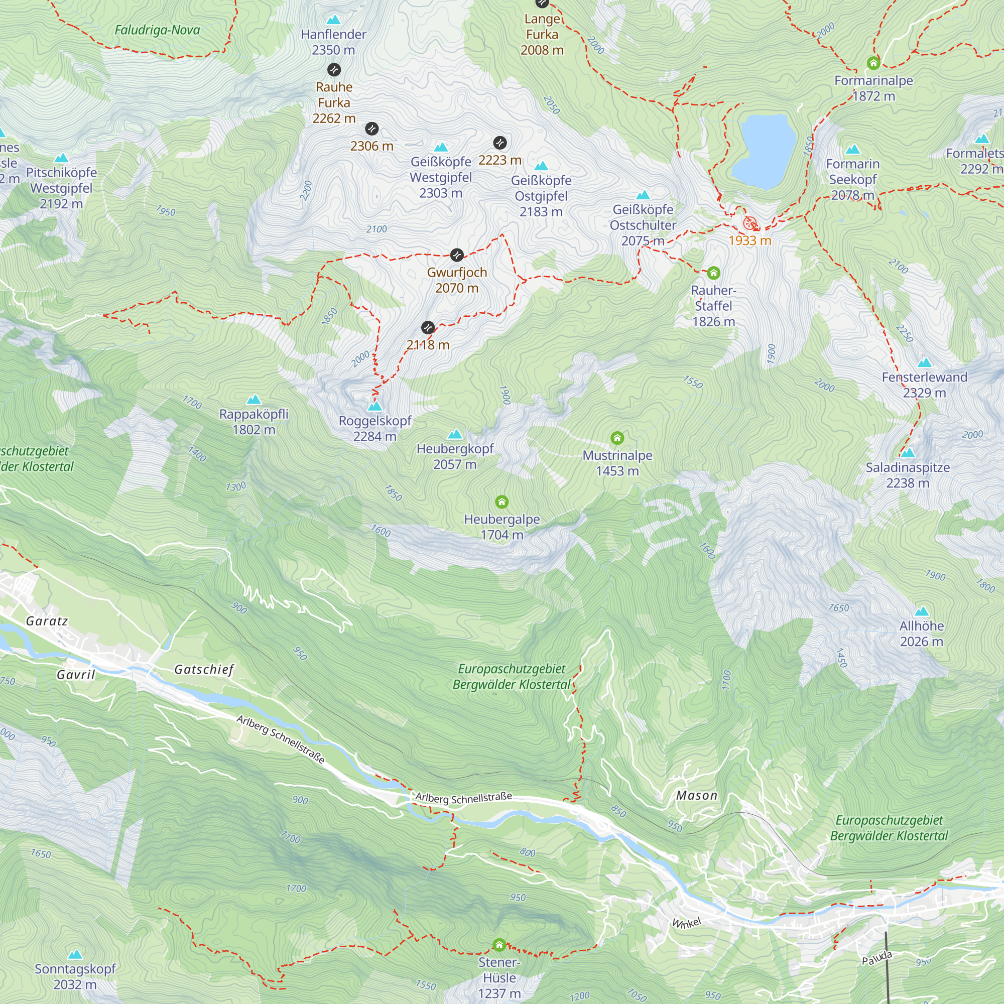 Heubergalpe map