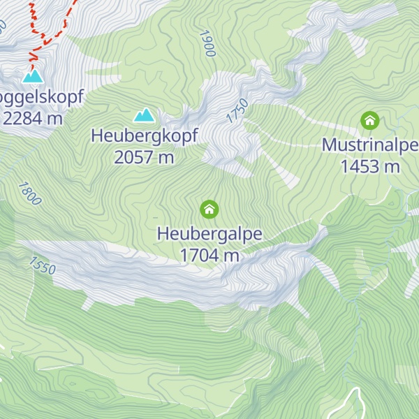 Map of Heubergalpe