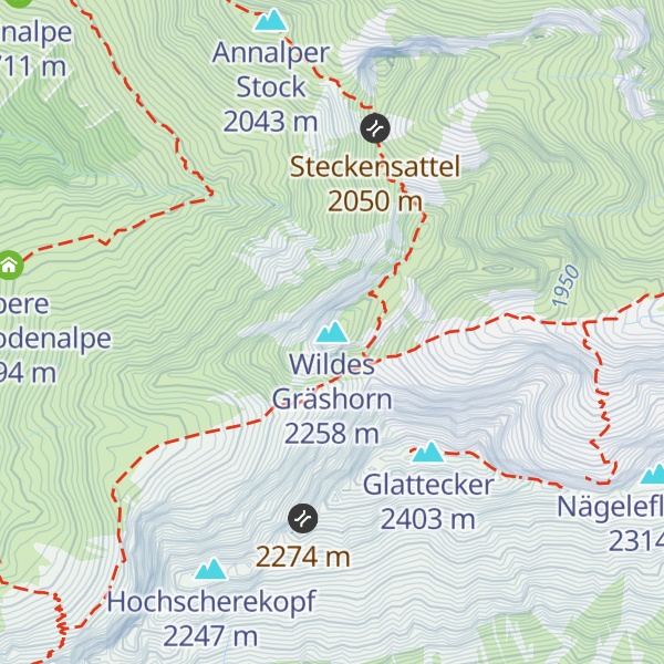 Map of Wildes Gräshorn