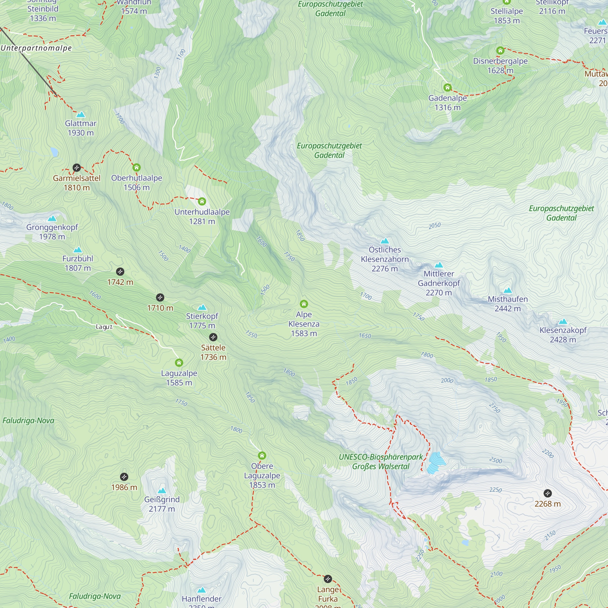 Alpe Klesenza map
