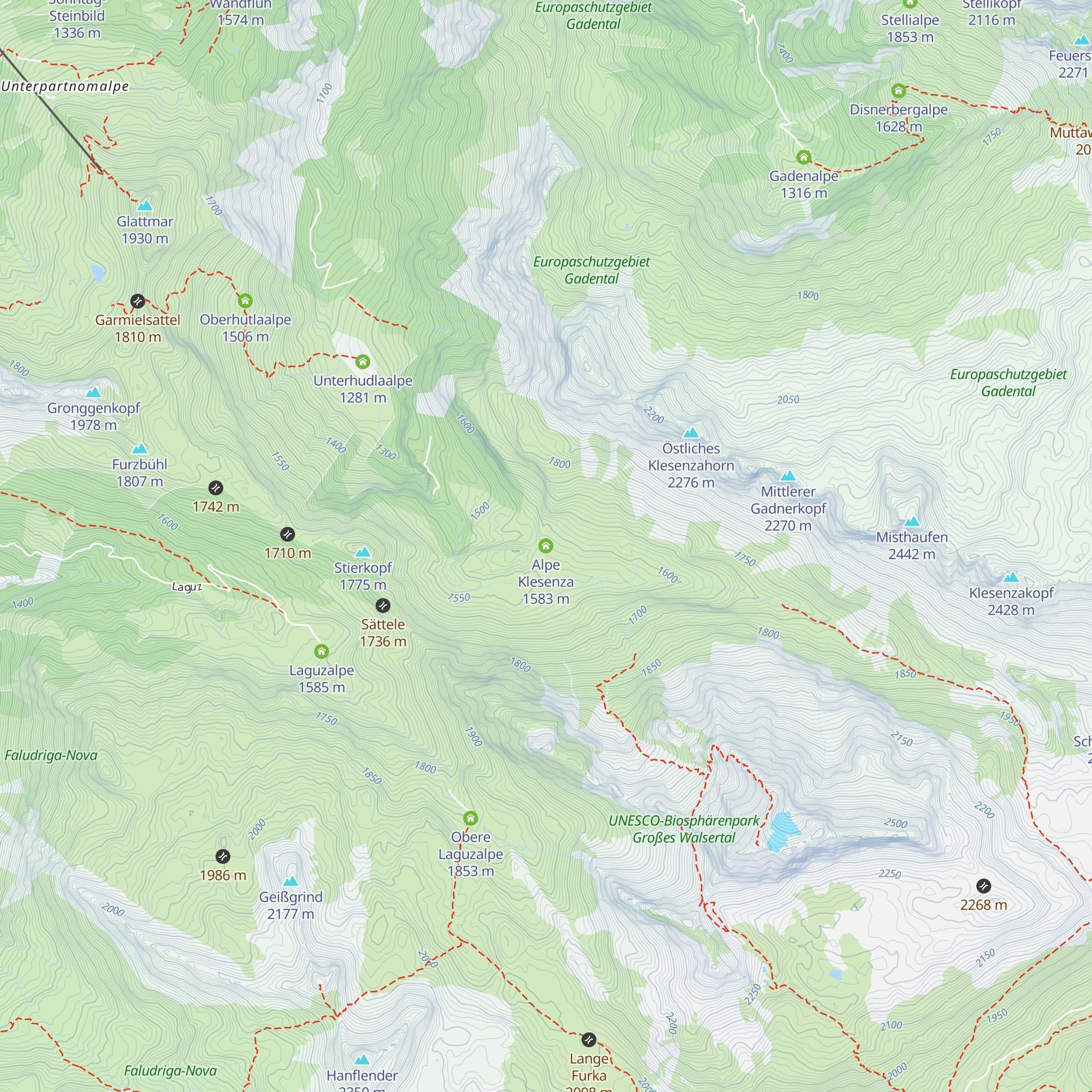 Alpe Klesenza map